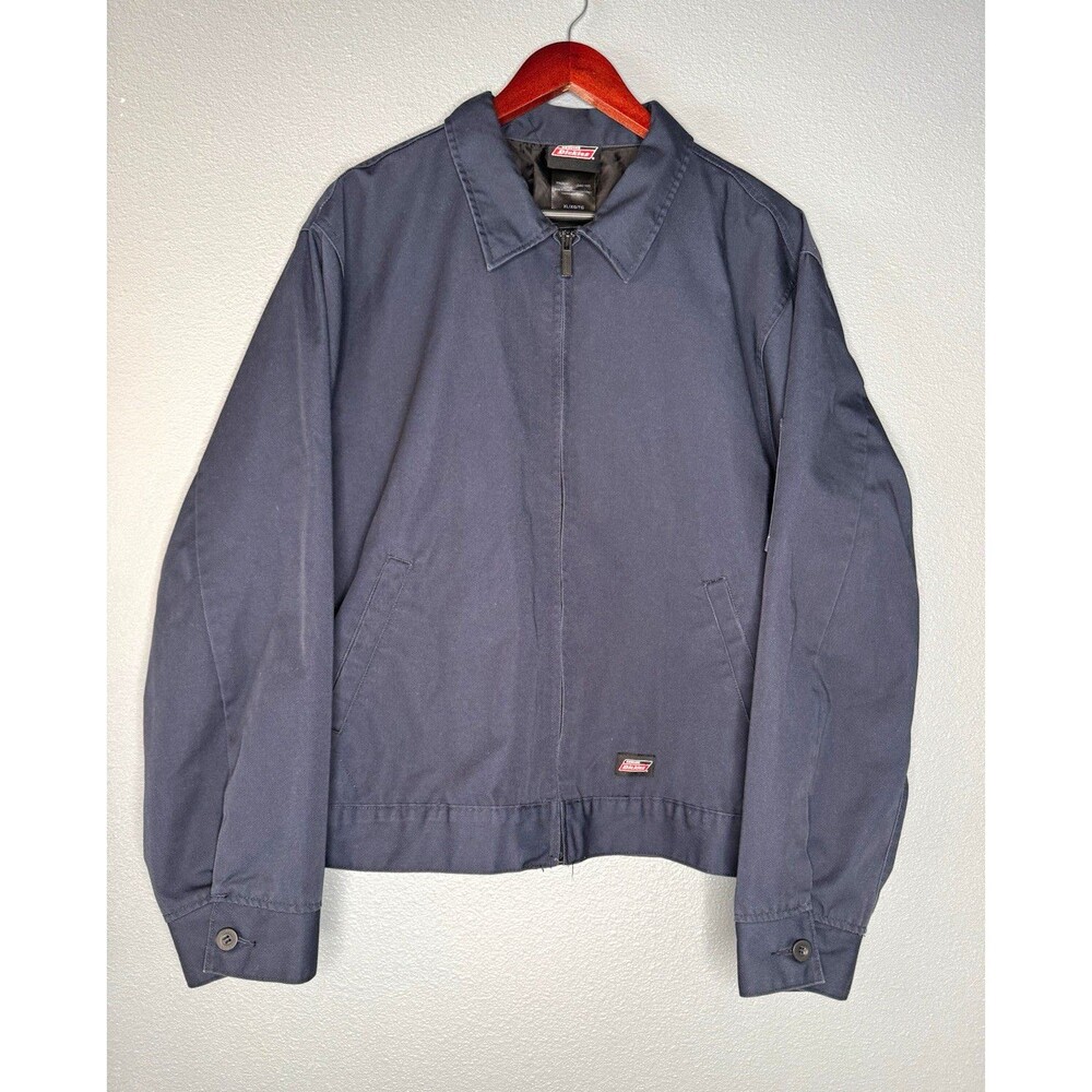 Dickies Lined Eisenhower Jacket Mens XL Dark Navy Workwear Zip